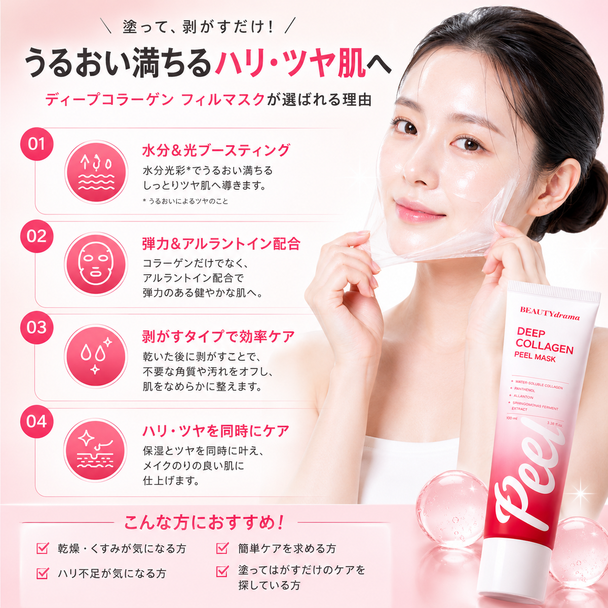 [BEAUTYdrama] DEEP COLLAGEN PEEL MASK