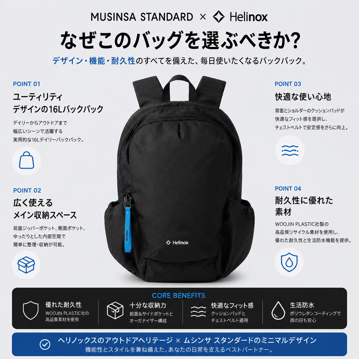 [MUSINSA X Helinox] DURABLE SERIES BAG COLLECTION