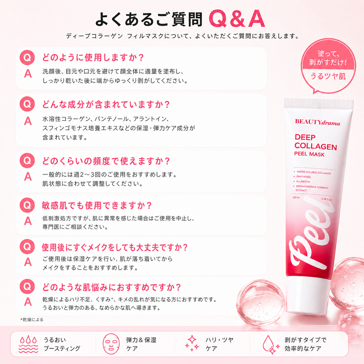 [BEAUTYdrama] DEEP COLLAGEN PEEL MASK